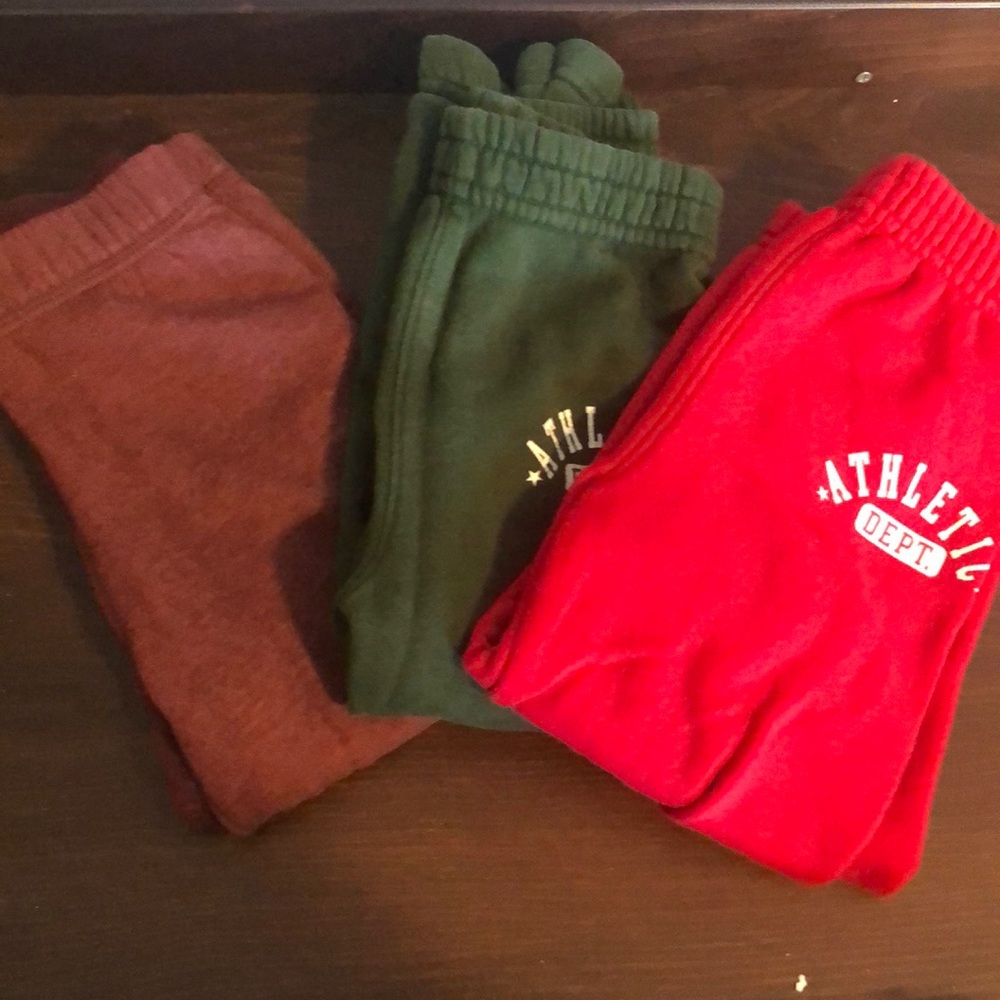 Three pairs of toddler size 3T sweatpants